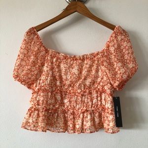 Sweet Floral Top Sz L
